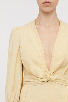 Italian Textured Weave Dress Butter BUTTER - Scanlan Theodore US