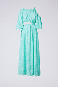 Gingham Draw Cord Dress Mint MINT - Scanlan Theodore US