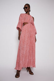 Ggt Paisley Drawcord Dress Pink PINK - Scanlan Theodore US