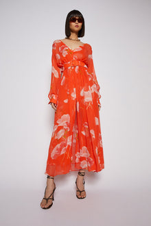 Ggt Floral Dress Tangerine TANGERINE - Scanlan Theodore US