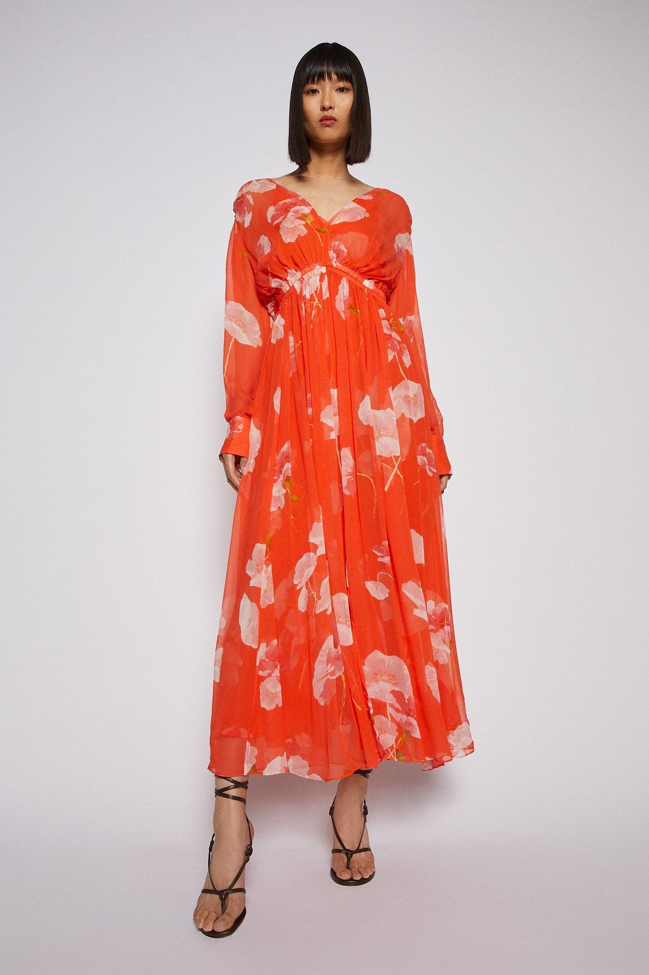 Ggt Floral Dress Tangerine TANGERINE - Scanlan Theodore US