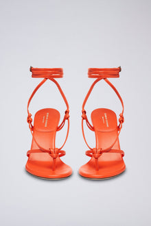 Leather Knot Sandal 9.5 Tangerine TANGERINE - Scanlan Theodore US