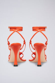 Leather Knot Sandal 9.5 Tangerine TANGERINE - Scanlan Theodore US