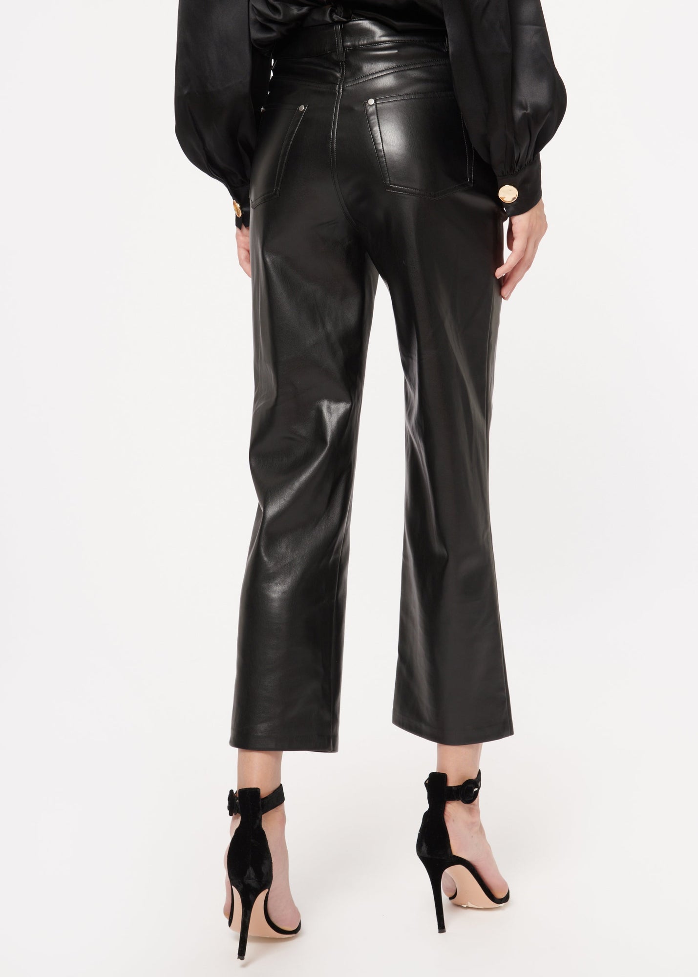 Hanie Vegan Leather Pant | Black