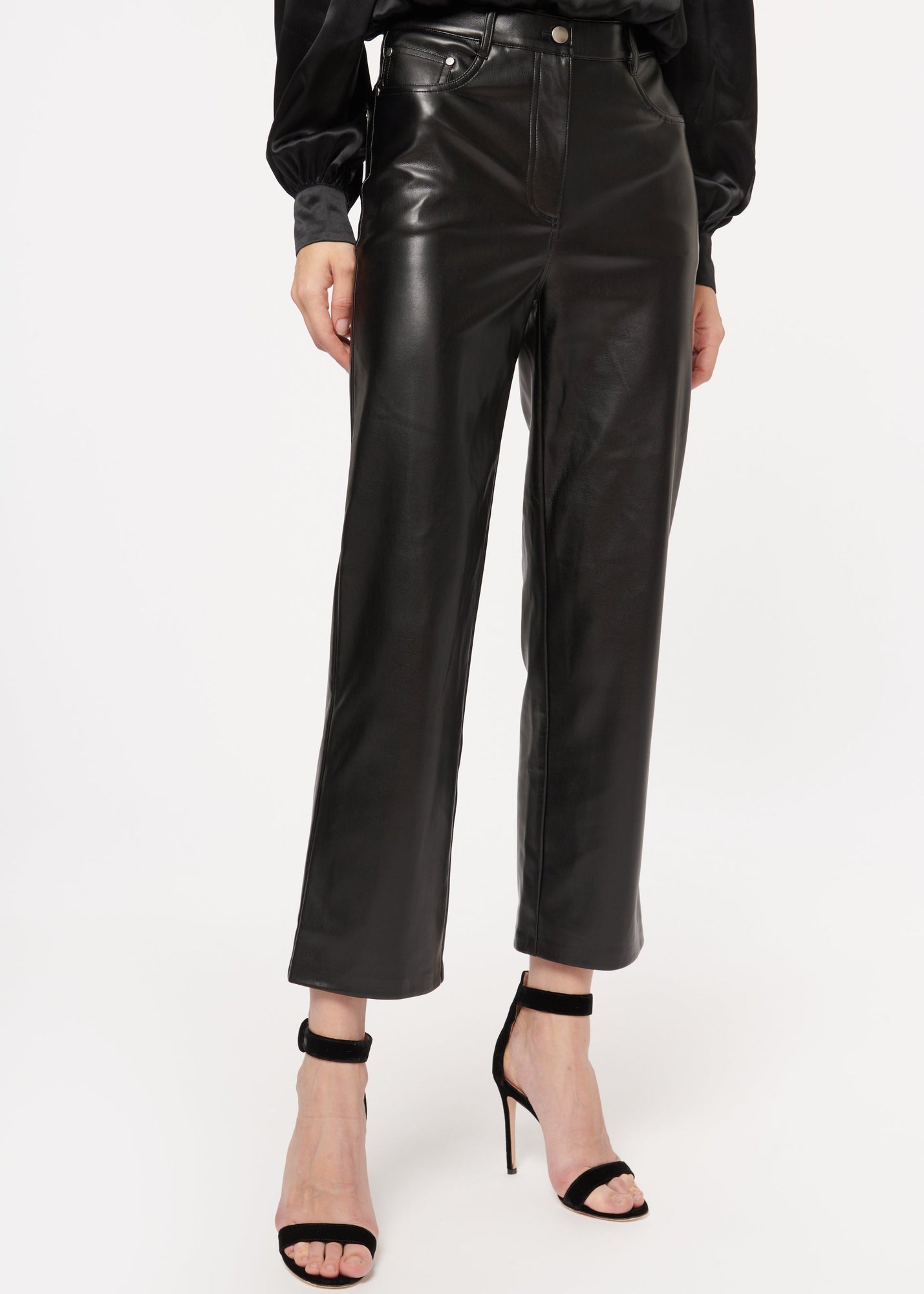 Hanie Vegan Leather Pant | Black
