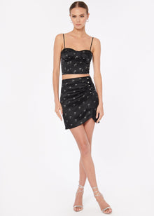 Aliah Charmeuse Skirt | Holiday Bows