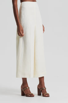 Italian Linen Crop Trouser | Butter