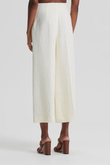 Italian Linen Crop Trouser | Butter