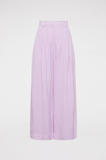 Gingham Cropped Trouser Mauve MAUVE - Scanlan Theodore US