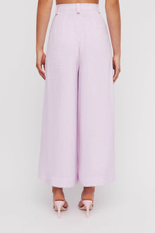 Gingham Cropped Trouser Mauve MAUVE - Scanlan Theodore US