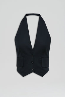 Double Cotton Waistcoat | Navy