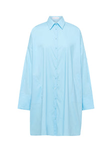 Parachute Pocket Shirt Dress | French Blue