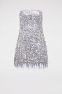 Tinsel Mini Dress | Silver