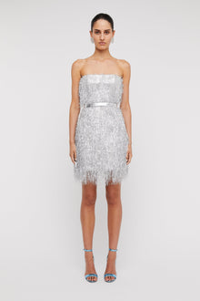 Tinsel Mini Dress | Silver