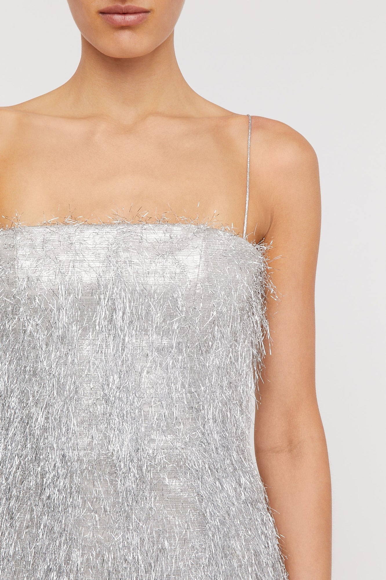 Tinsel Mini Dress | Silver