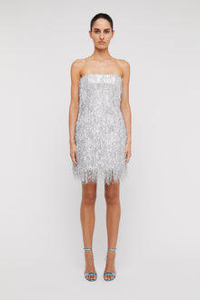 Tinsel Mini Dress | Silver