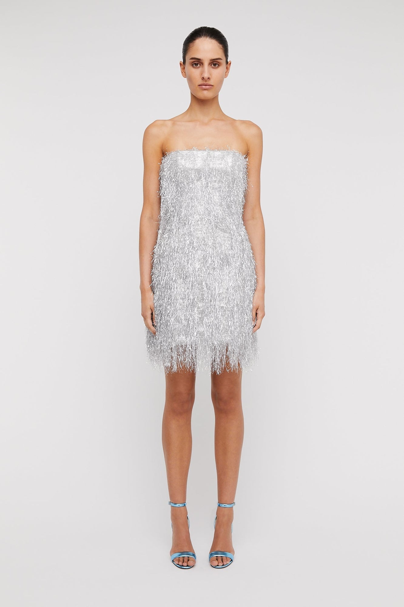 Tinsel Mini Dress | Silver