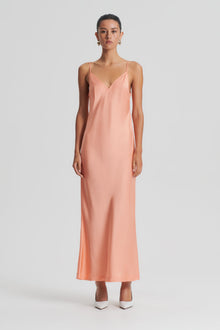 Satin Slip Dress | Apricot