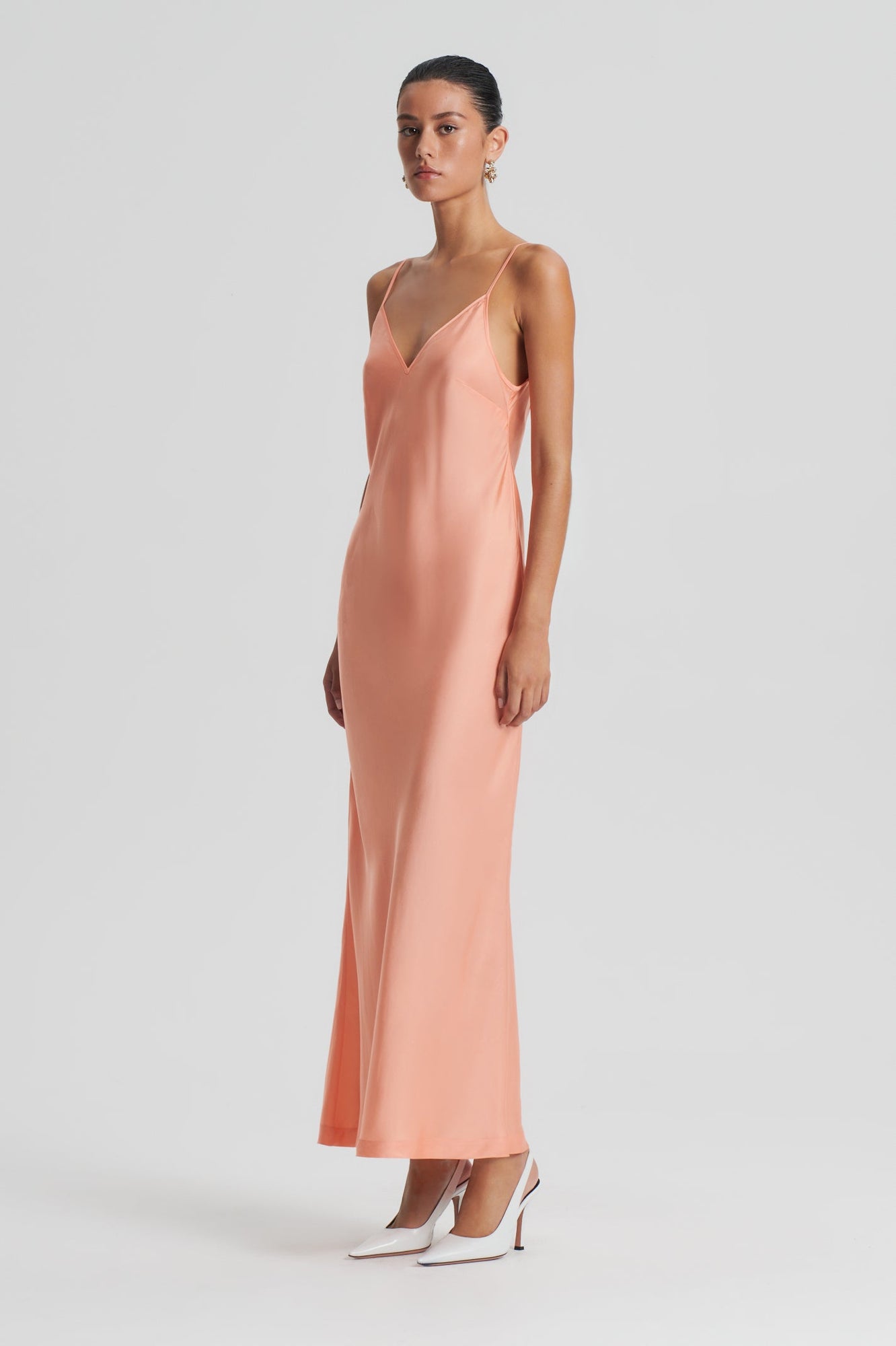 Satin Slip Dress | Apricot