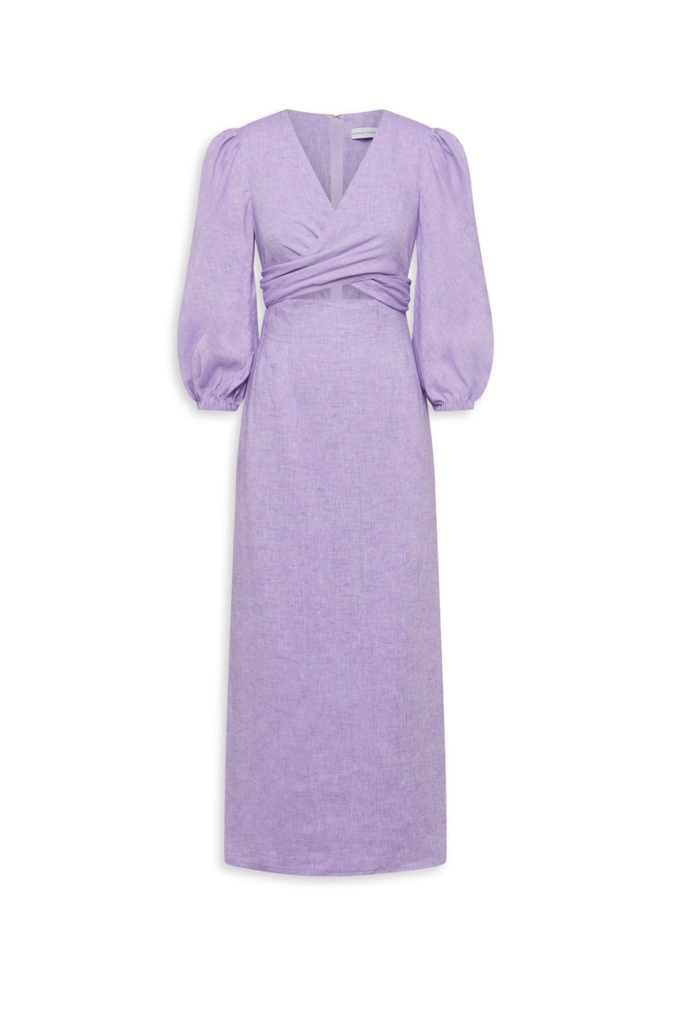 Italian Linen Tie Dress | Mauve