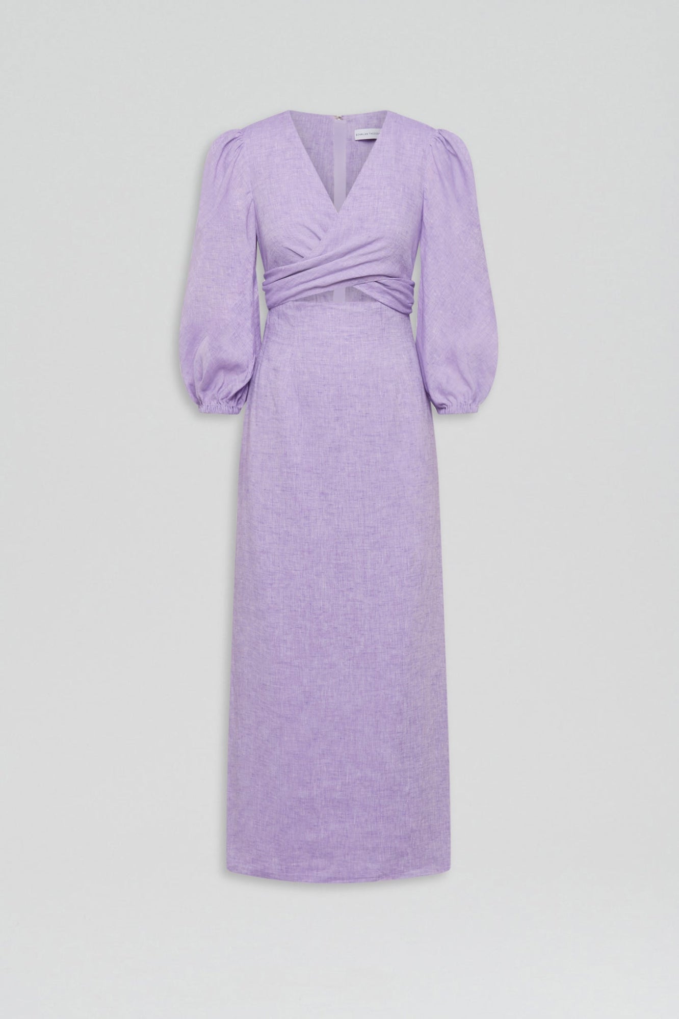 Italian Linen Tie Dress | Mauve