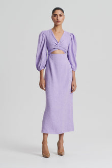 Italian Linen Tie Dress | Mauve