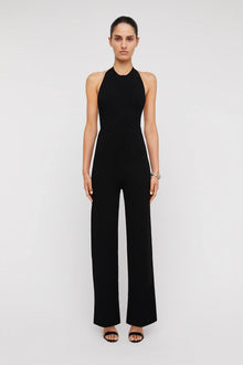 Micro Crepe Jumpsuit Black BLACK - Scanlan Theodore US