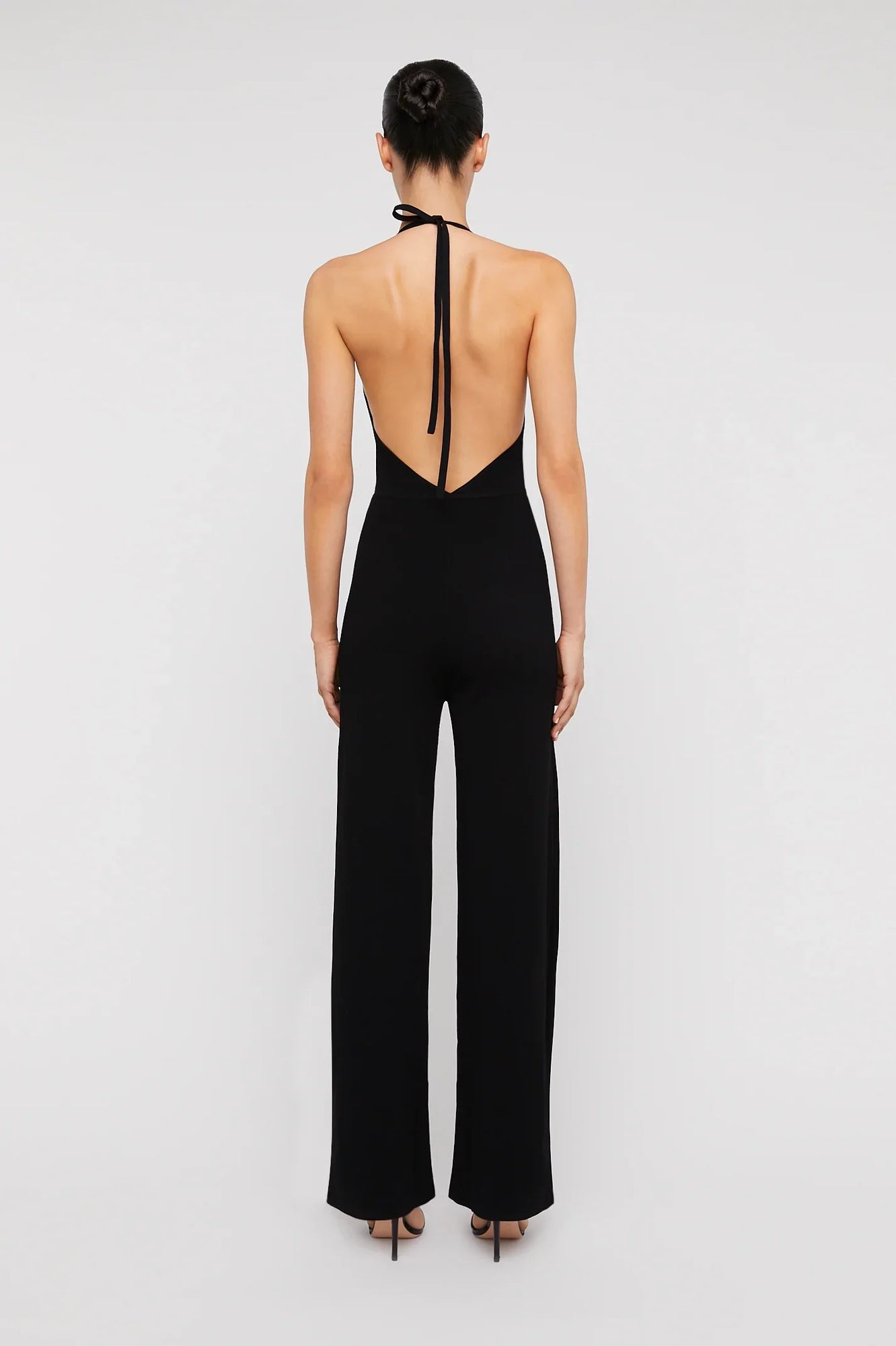 Micro Crepe Jumpsuit Black BLACK - Scanlan Theodore US