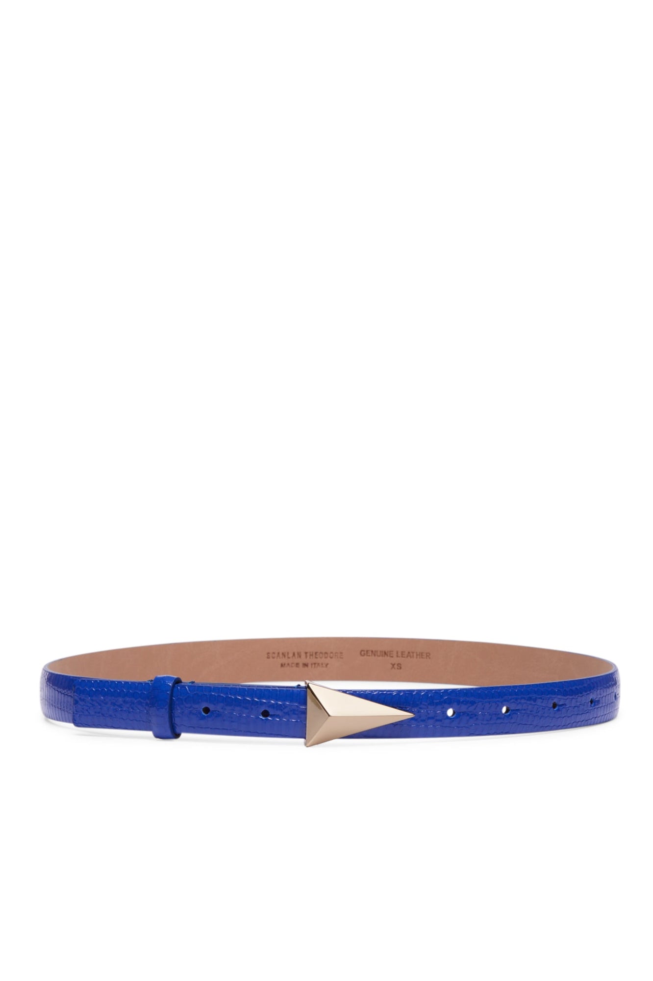 Scanlan Theodore Embossed Triangle Trim Belt 2 Cobalt