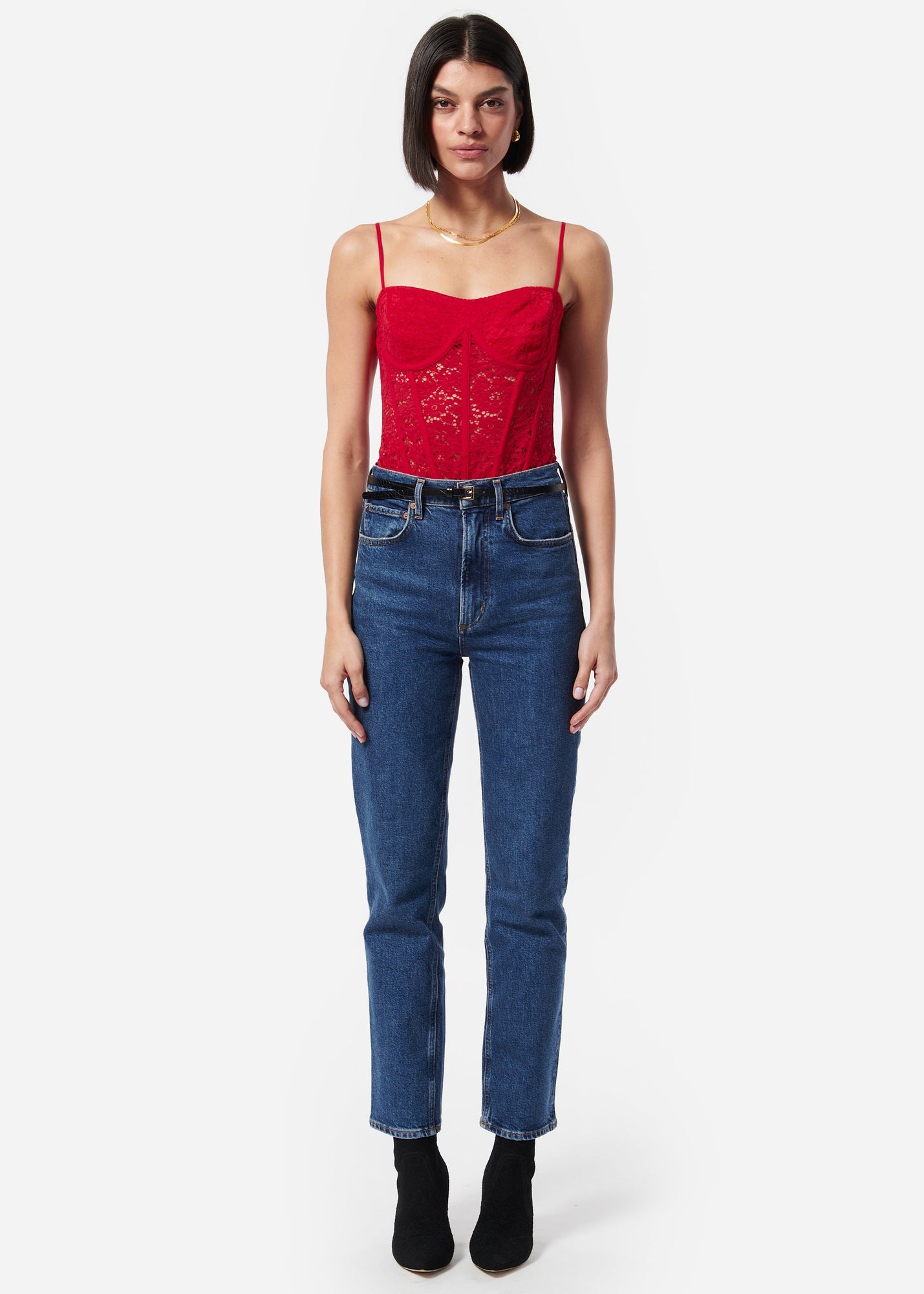 Jora Matte Bodysuit | Scarlet