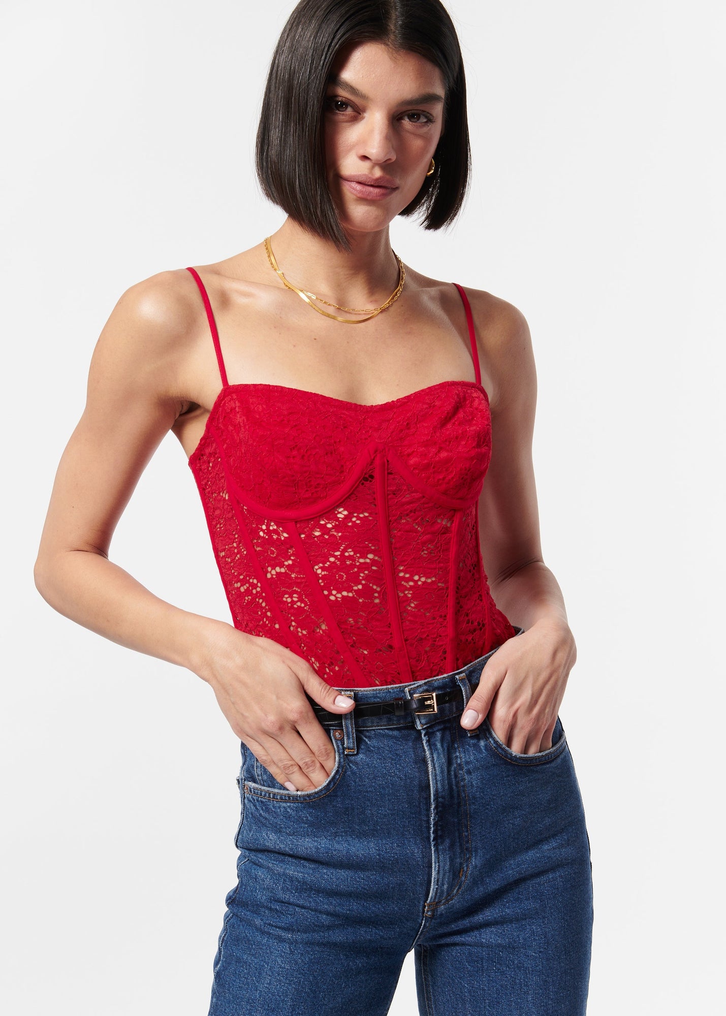 Jora Matte Bodysuit | Scarlet