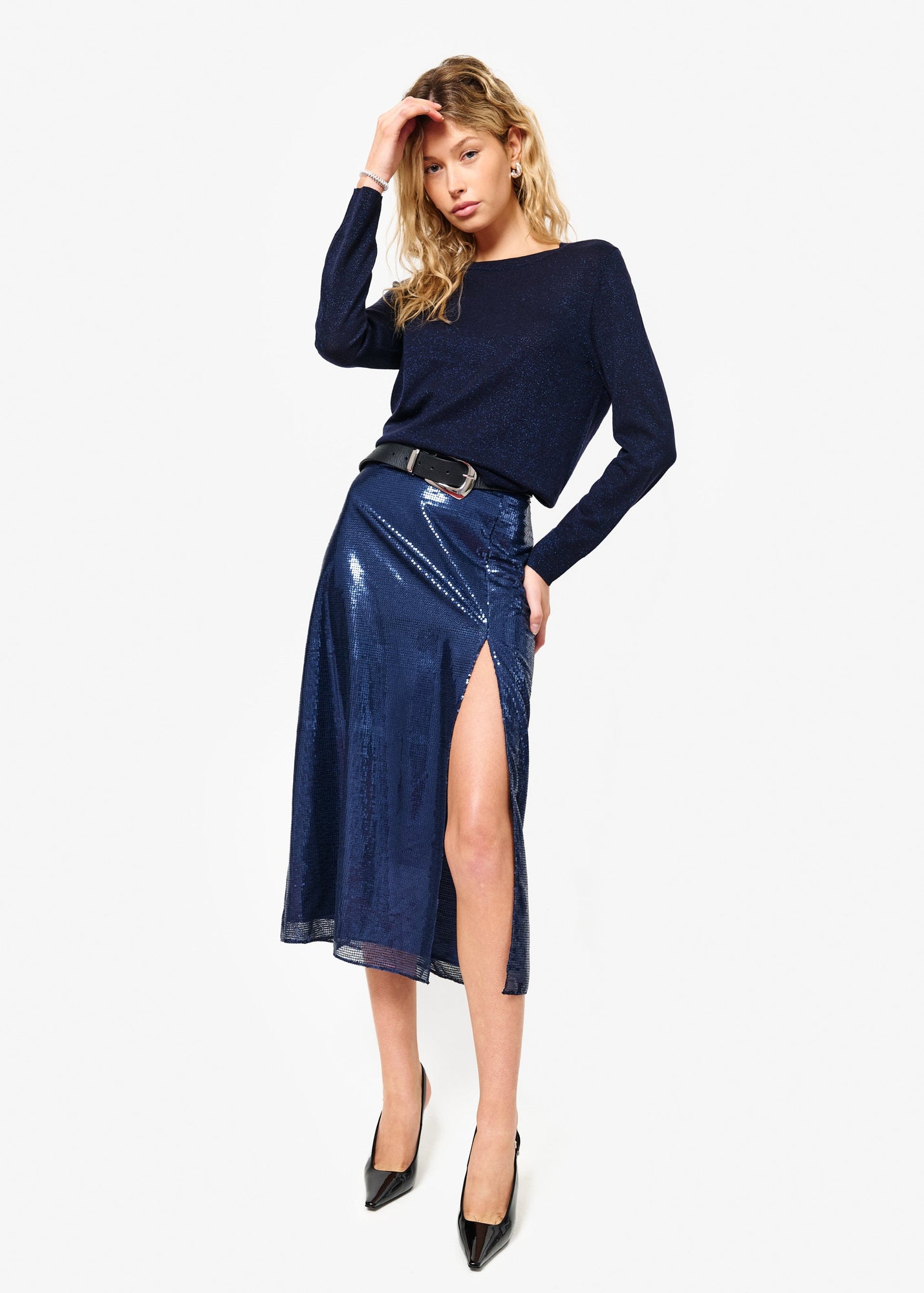 Artemis Sequin Skirt | Dark Mirage