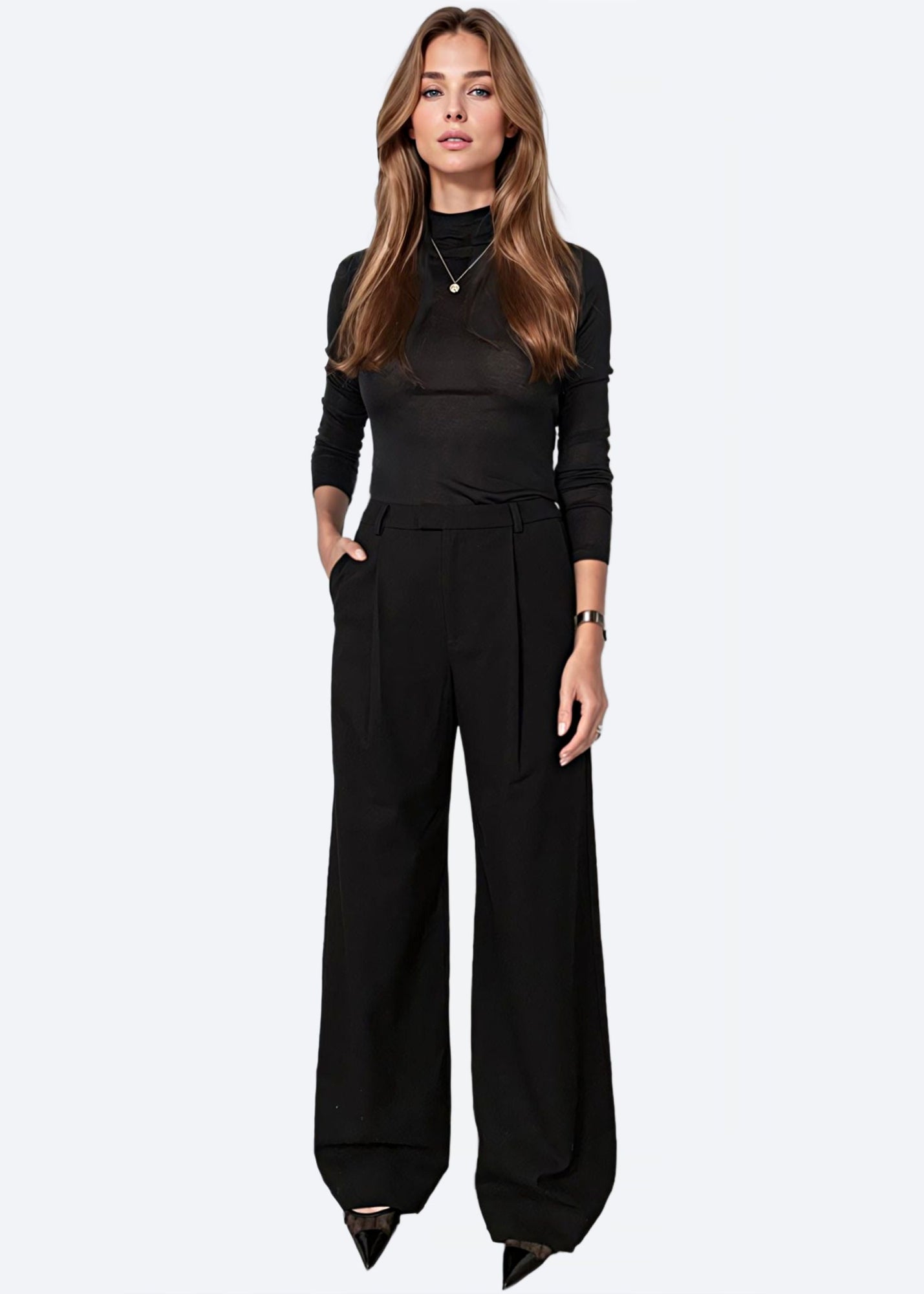 Rosheen Wide Leg Pant | Black