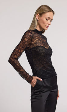Marielle Lace Top | Black