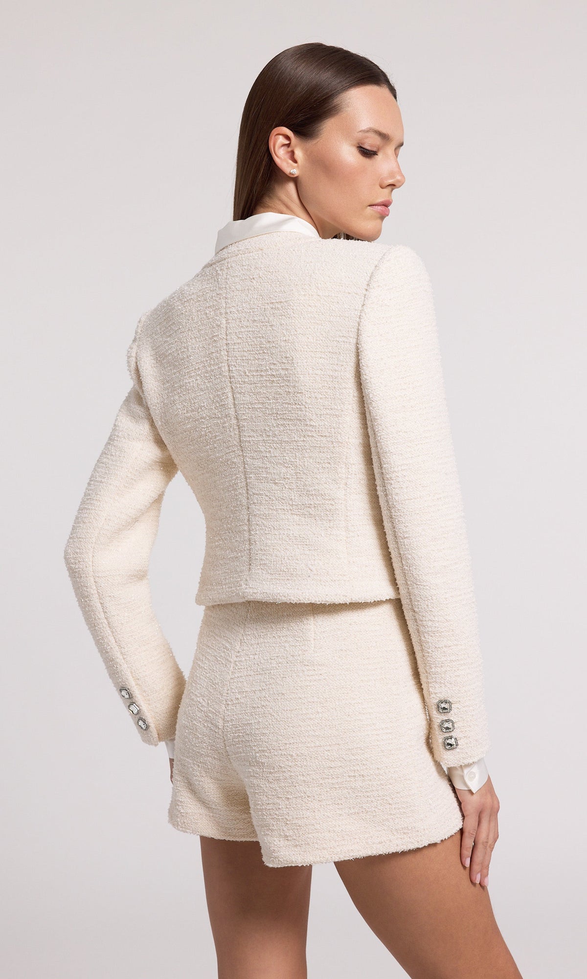 Kaiden Tweed Jacket | Cream