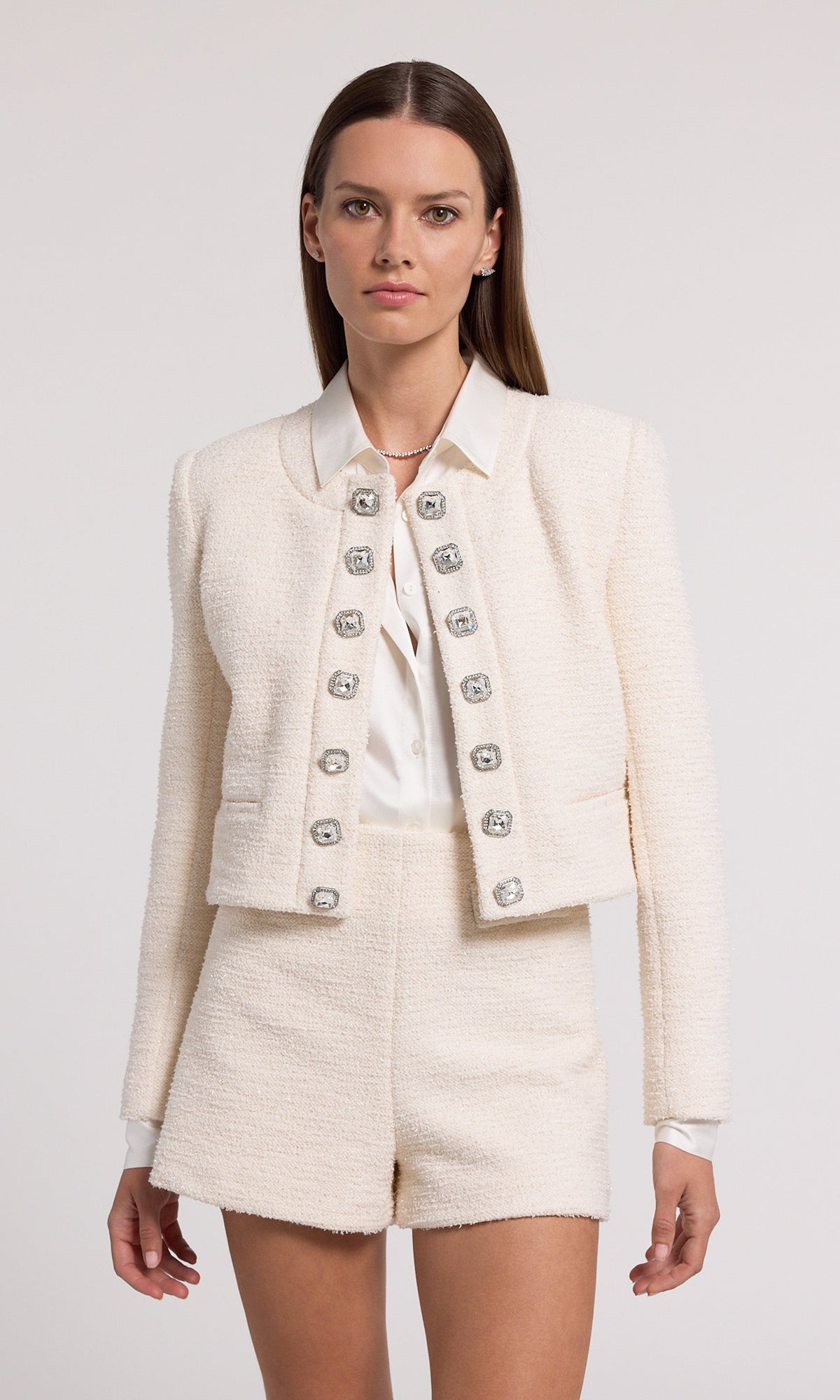 Kaiden Tweed Jacket | Cream