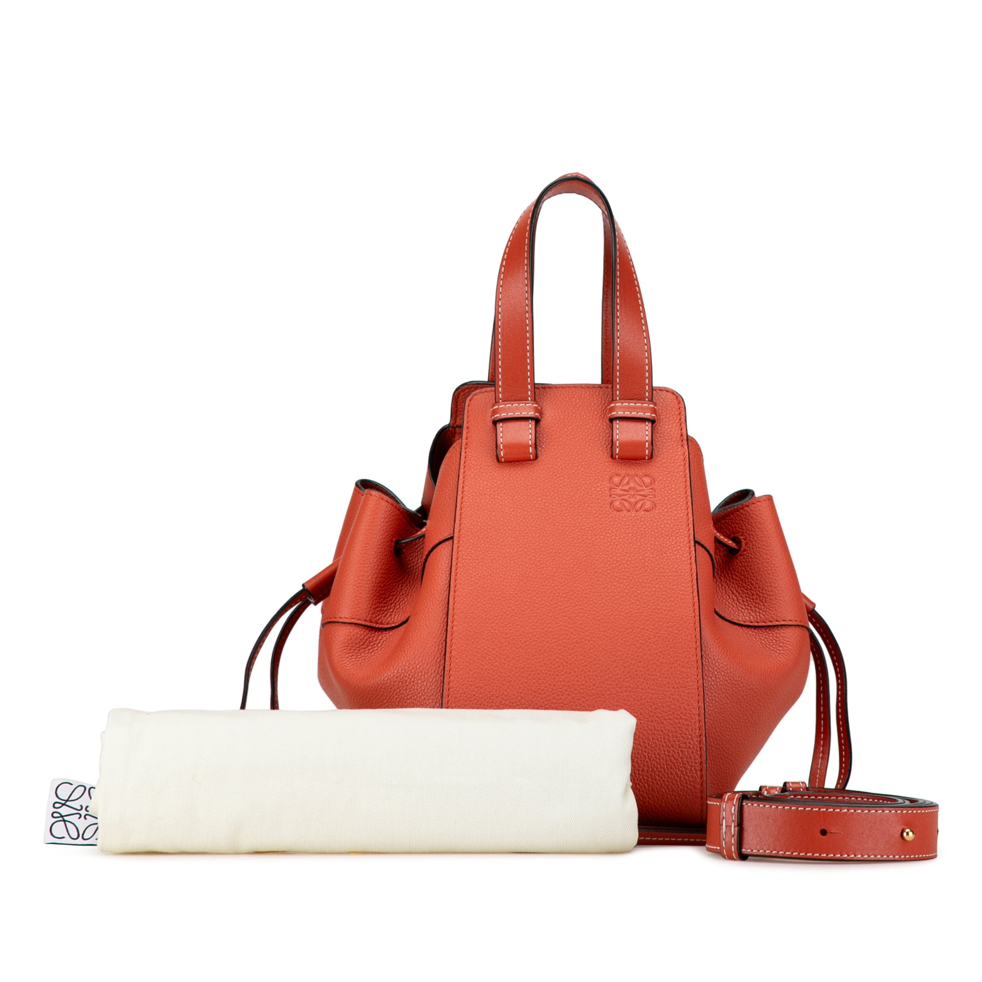 Loewe | Pre-Owned Small Leather Hammock Satchel | Brown