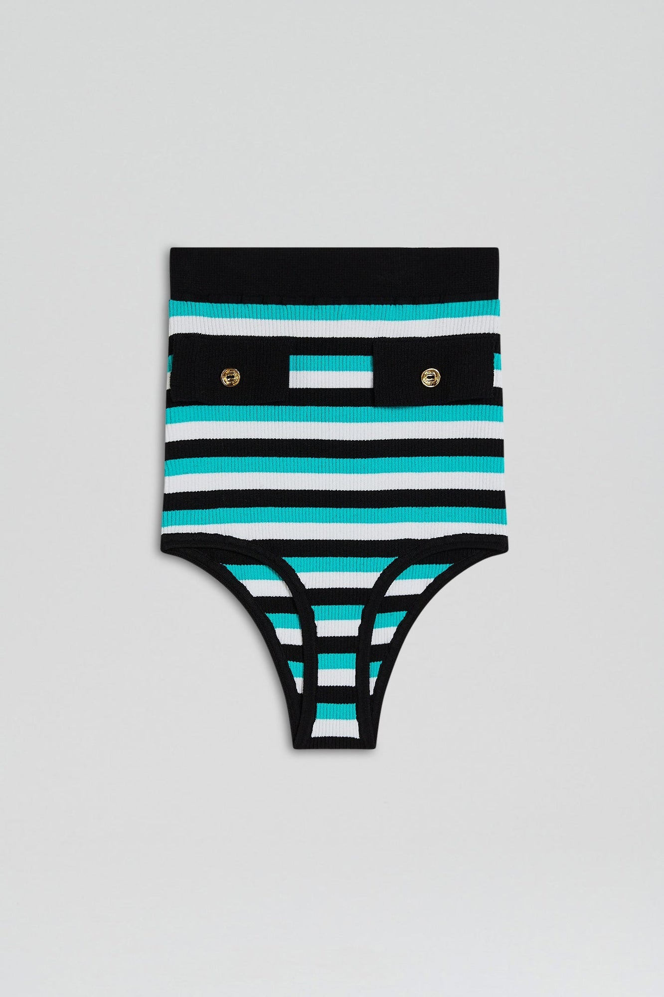 CREPE KNIT STRIPE BRIEF