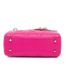 Dior | Pre-Owned Mini Lambskin Cannage Lady | Pink/Hot Pink
