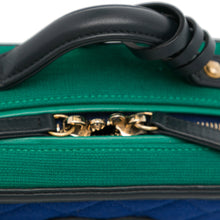 Chanel | Pre-Owned Small Jersey CC Filigree Vanity Case | BlueGreen
