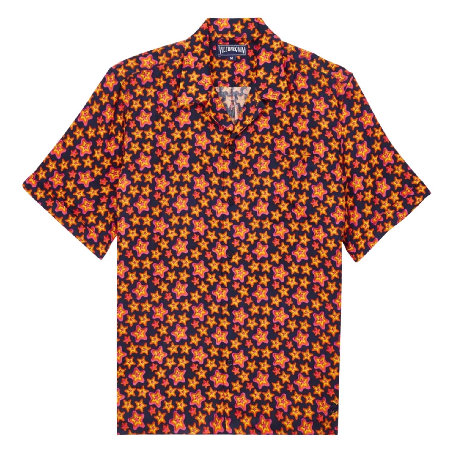 Men | Stars Gift Linen Shirt | Navy