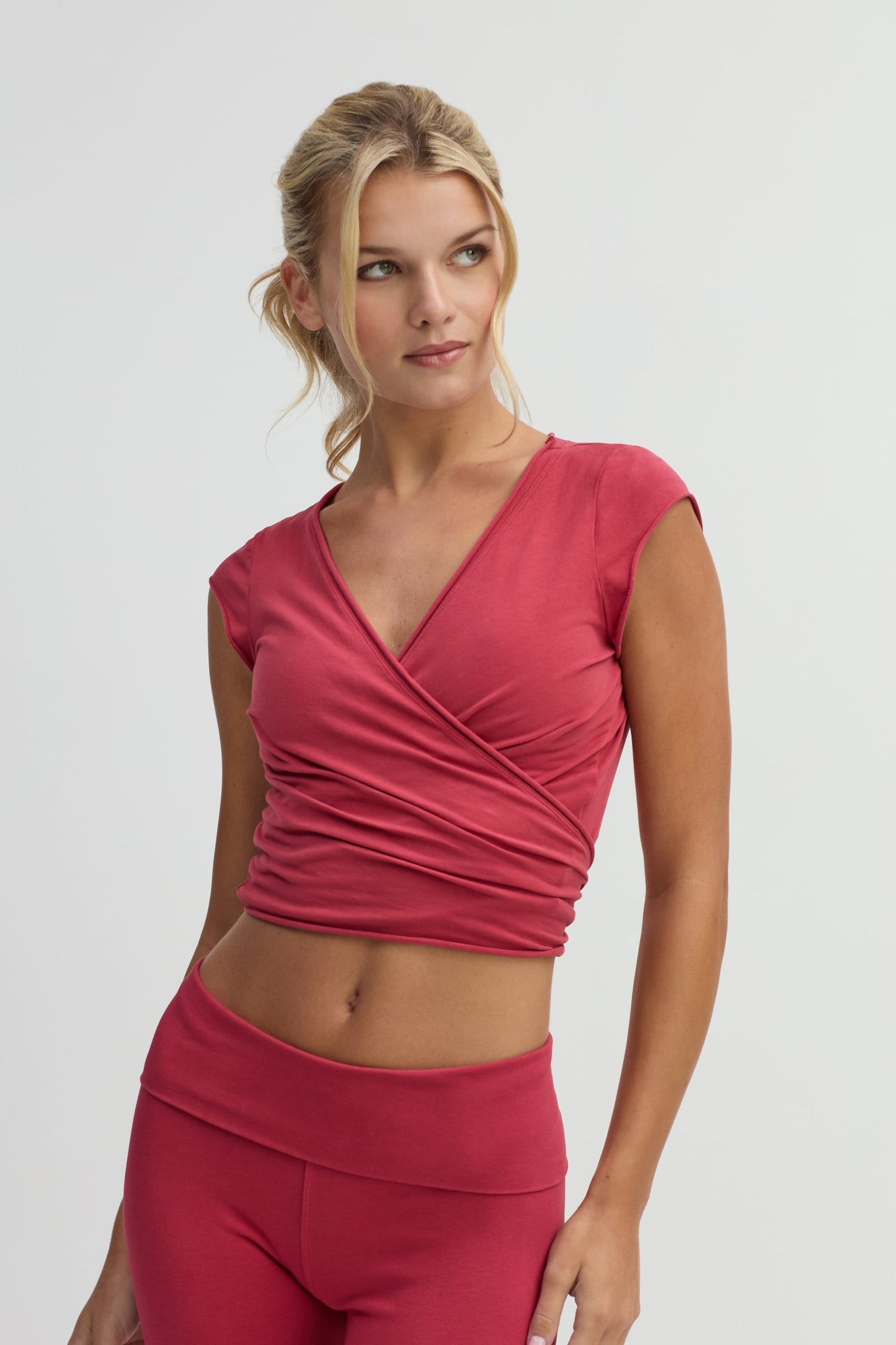 Women | Rolldown Bootleg Flare Pant | Crimson