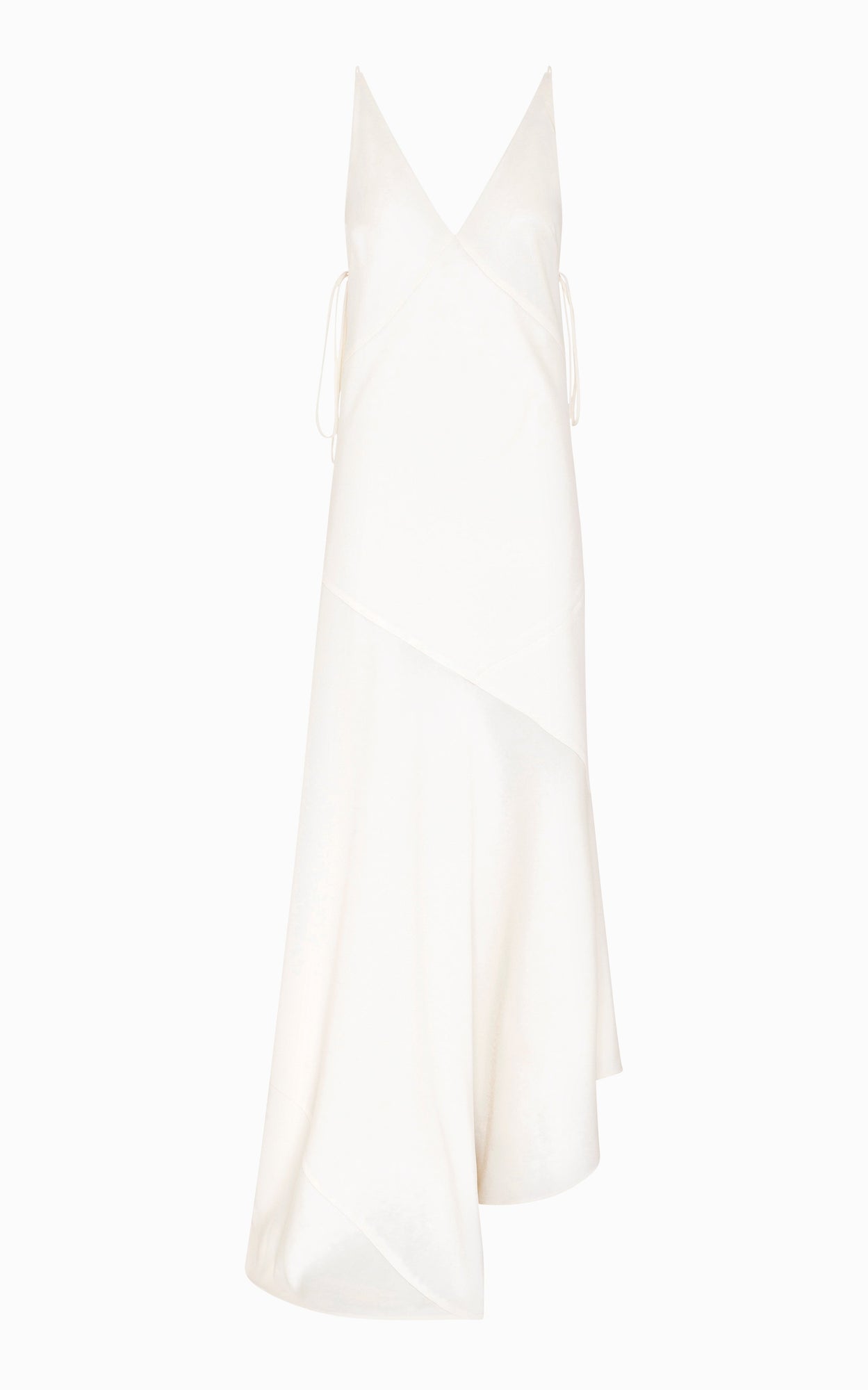 Harmonic Bias Draped Dress | Ivory