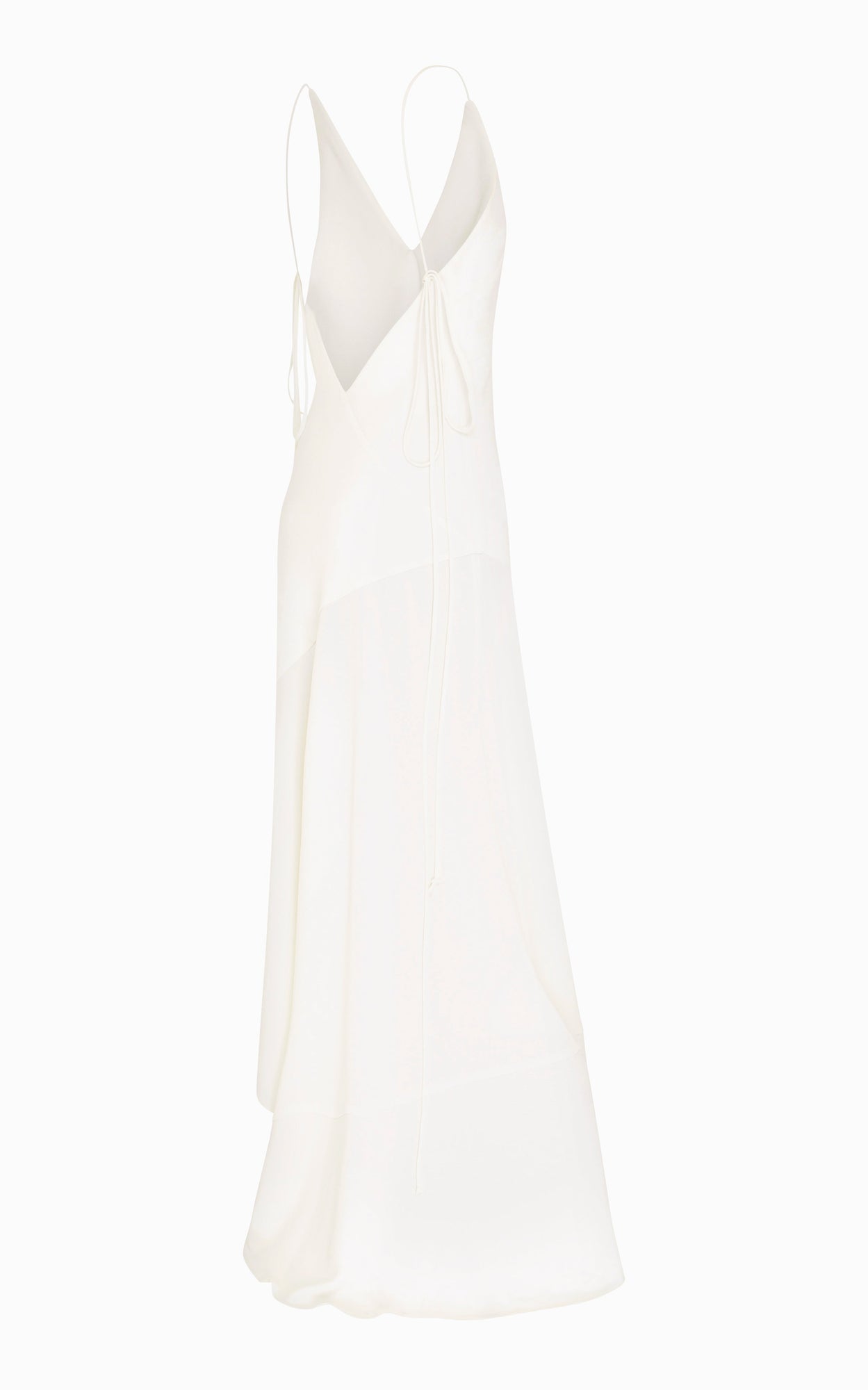 Harmonic Bias Draped Dress | Ivory