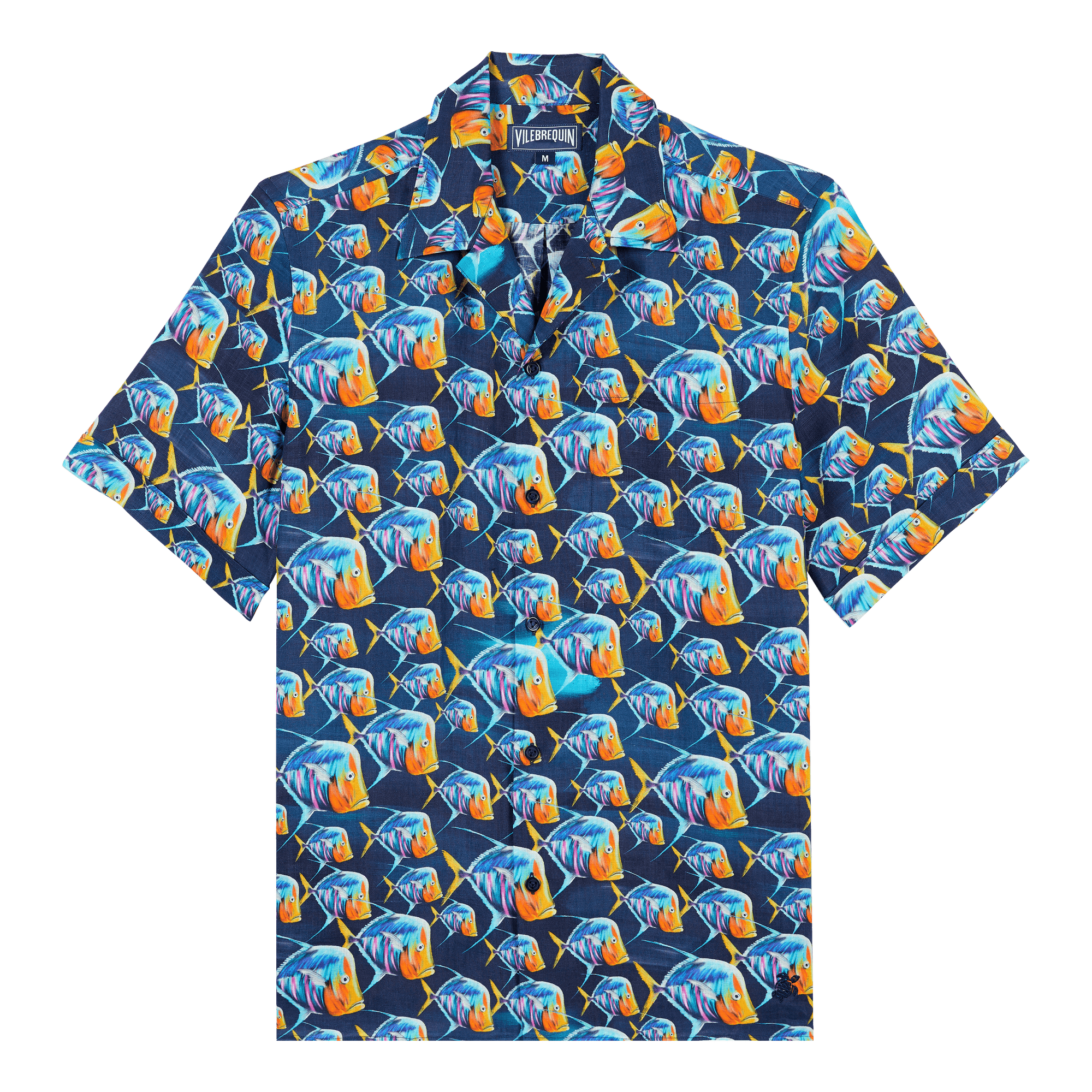 Men | Piranhas Linen Shirt | Navy