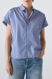 AMO Denim | Gael Shirt in Sapphire/White Multi
