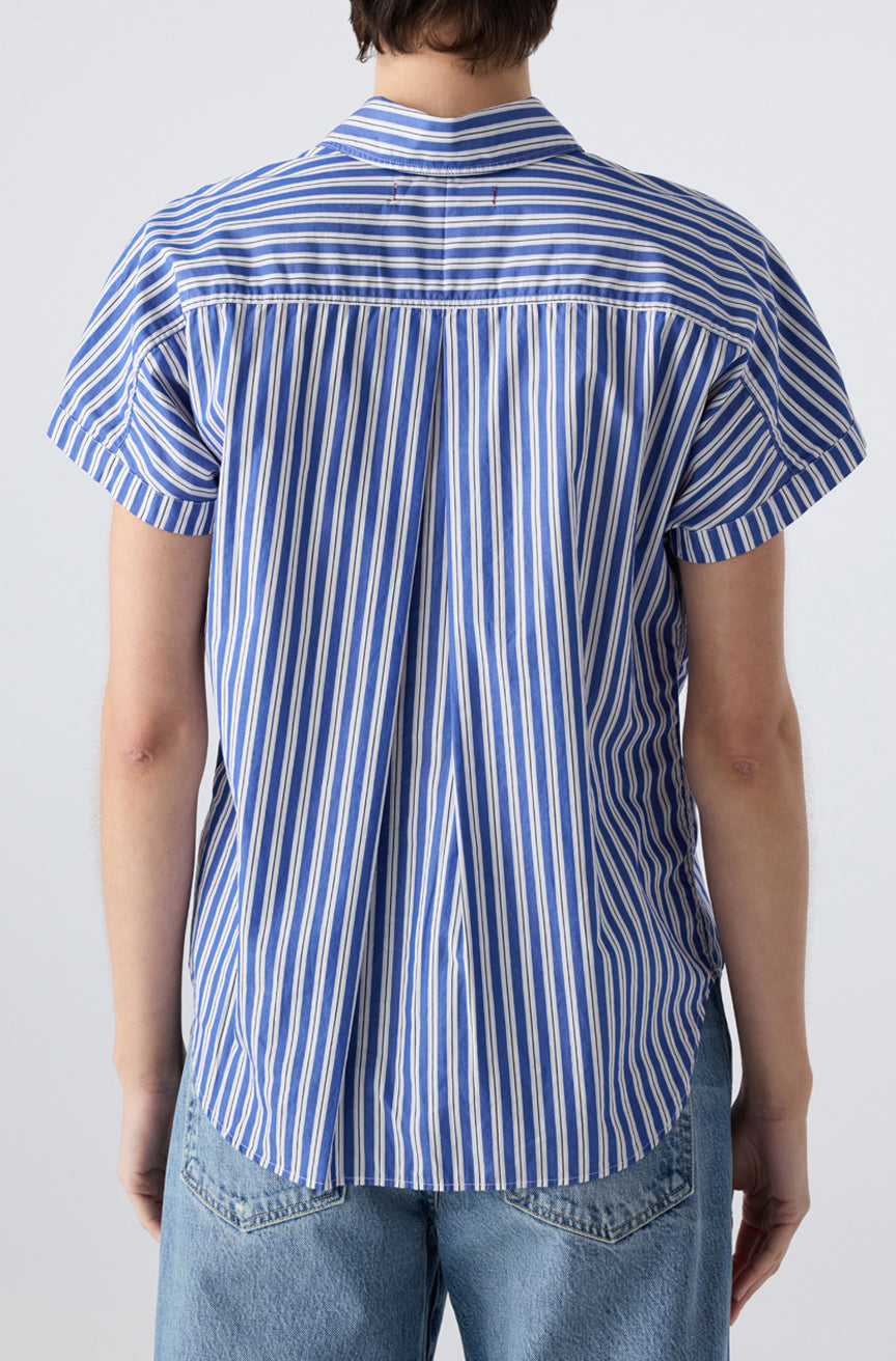 AMO Denim | Gael Shirt in Sapphire/White Multi