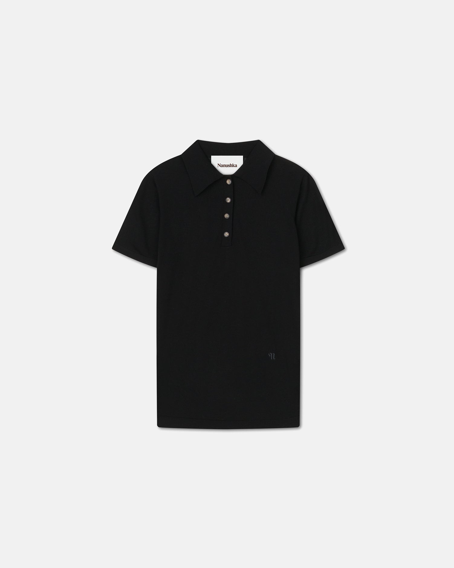 Hatti Superfine Merino Polo Shirt | Black