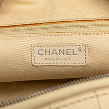 Chanel | Pre-Owned Goatskin Square Stitch Essential Bowler | Brown/Light Beige