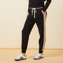 Soft Knit Contrast Stripe Jogger | Women | Black